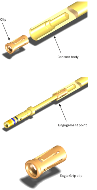 M39029/57 850-003 Standard Socket Crimp Contact for MIL-DTL-38999 Series II  Connectors