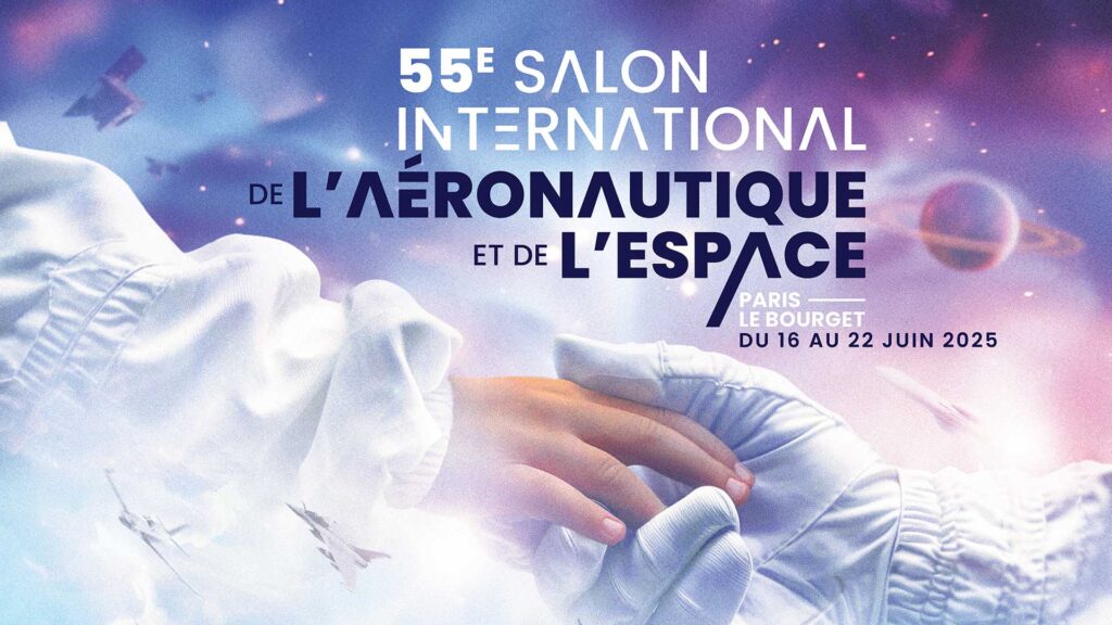 Banner announcing PRECI-DIP's participation at the 55th International Paris Air Show